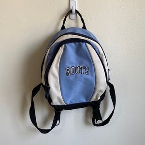 Roots mini back pack Y2K blue and ivory